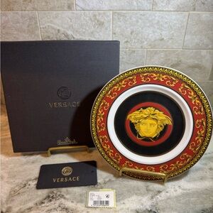 Versace by Rosenthal Medusa Red Porcelain Plate